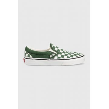 Vans tenisi Classic Slip-On culoarea verde, VN0A7Q5D6QU1