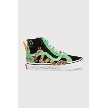 Vans tenisi copii SK8 Hi Reissue Side Zip S MINIM culoarea negru