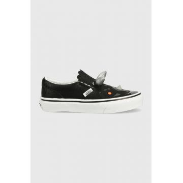 Vans tenisi copii Triceratops Slip On DINO DKGRN culoarea negru