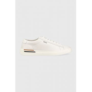 BOSS sneakers din piele Clint culoarea alb, 50493242