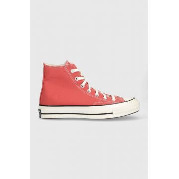 Converse tenisi Chuck 70 HI culoarea rosu, A05114C