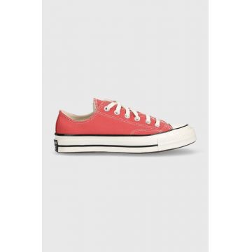 Converse teniși Chuck 70 OX culoarea rosu, A02767C A02767C-CHOCOLATE