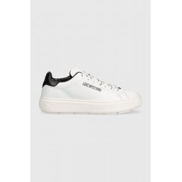 Love Moschino sneakers din piele Sneakerd Bold 40 culoarea alb, JA15374G1G