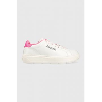 Love Moschino sneakers din piele Sneakerd Bold 40 culoarea alb, JA15374G1G