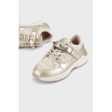 Mayoral sneakers pentru copii culoarea auriu