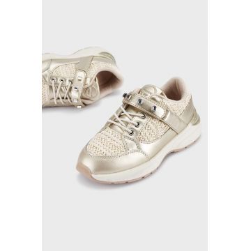 Mayoral sneakers pentru copii culoarea auriu