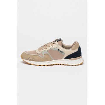 Pantofi sport cu garnituri de piele intoarsa si piele