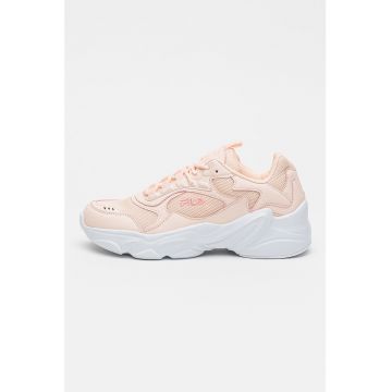Pantofi sport de piele ecologica cu insertii textile Collene