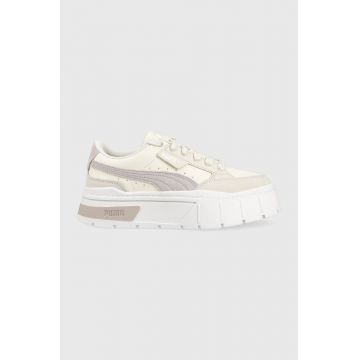 Puma sneakers din piele Mayze Stack Luxe Wns culoarea bej 389853-05