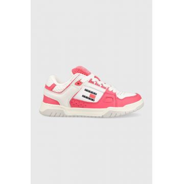 Tommy Jeans sneakers WMNS SKATE SNEAKER culoarea roz