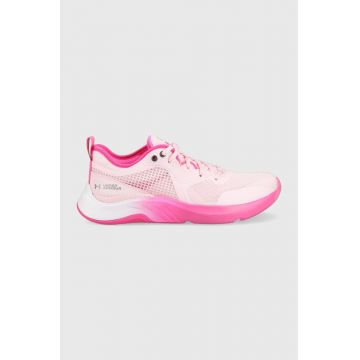 Under Armour pantofi de antrenament Hovr Omnia Q1 culoarea roz