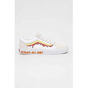 Vans tenisi Old Skool femei, culoarea alb, VN0A5KRSW001