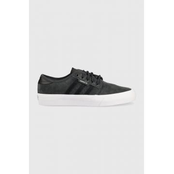 adidas Originals tenisi din piele intoarsa culoarea negru