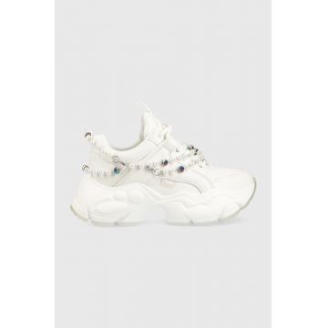 Buffalo sneakers Binary Charm culoarea alb, 1630866