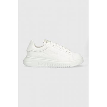 Emporio Armani sneakers din piele X4X264 XN819 A222 culoarea alb, X4X264 XN819 A222