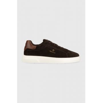 Gant sneakers din piele intoarsă Joree culoarea maro, 25631329.G464