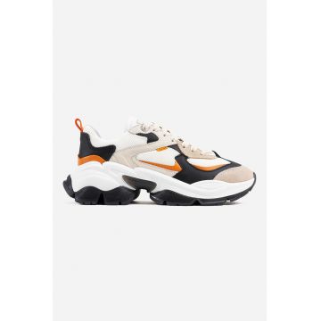 Pantofi sport cu aspect masiv si garnituri din piele si piele intoarsa Linny