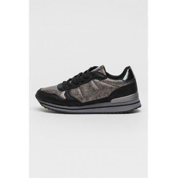 Pantofi sport cu aspect metalizat