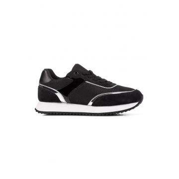 Pantofi sport cu garnituri de piele intoarsa si plasa