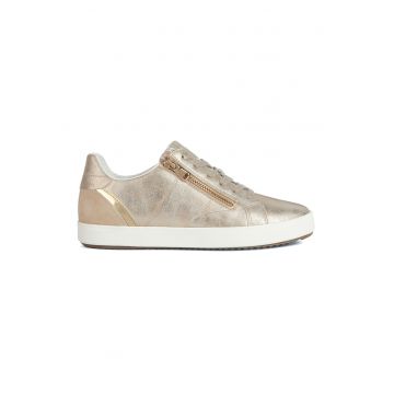 Pantofi sport de piele ecologica cu aspect metalizat