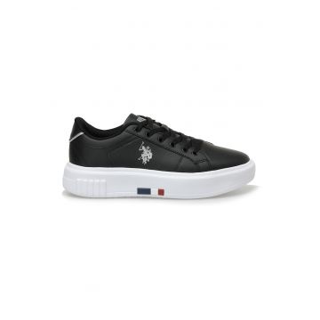 Pantofi sport de piele ecologica cu logo