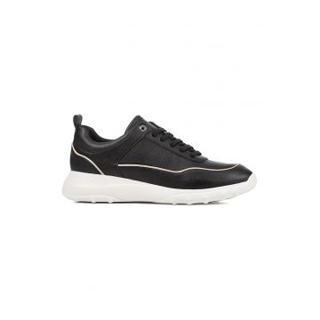Pantofi sport de piele ecologica cu perforatii