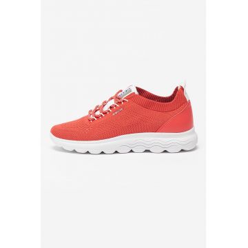 Pantofi sport din plasa tricotata cu detaliu de piele ecologica