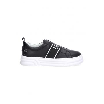 Pantofi sport slip-on de piele cu logo