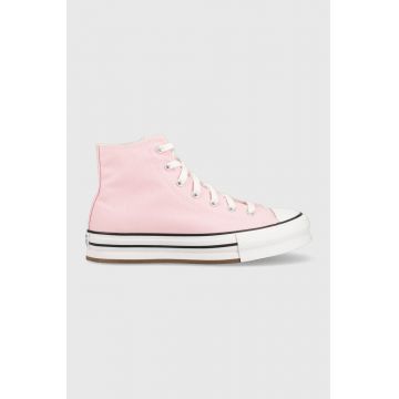 Converse tenisi Chuck Taylor All Star Eva Lift femei, culoarea roz, A04354C