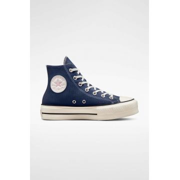 Converse teniși Chuck Taylor All Star Lift HI femei, culoarea albastru marin, A03821C A03821C-NAVY