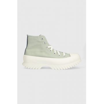 Converse teniși Chuck Taylor All Star Lugged 2.0 HI femei, culoarea verde, A03809C A03809C-GREEN