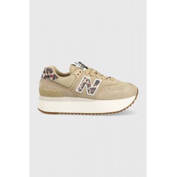 New Balance sneakers WL574ZDC culoarea bej WL574ZDC-ZDC