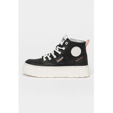 Pantofi sport cu platforma si garnituri de piele Pallatower