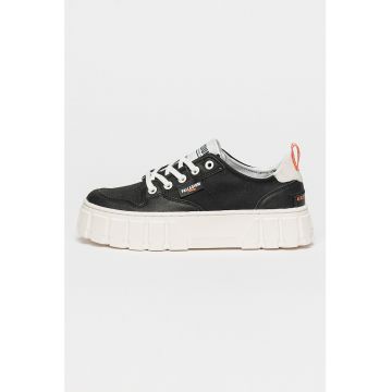 Pantofi sport cu platforma si garnituri de piele Pallatower