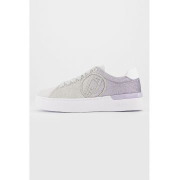 Pantofi sport low-cut stralucitori - Argintiu