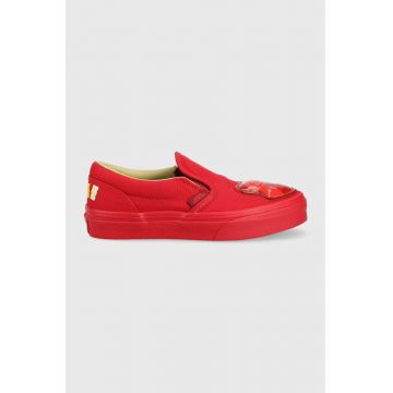 Vans tenisi copii Classic Slip-On HARIBO HARB GOLD culoarea rosu