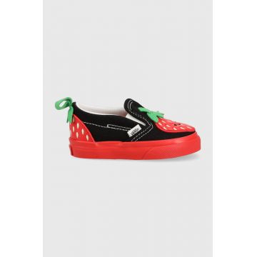 Vans tenisi copii Slip On V Berry DRDBL culoarea negru