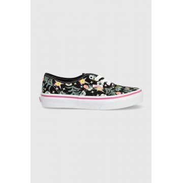 Vans tenisi copii UY Authentic FLRL BLACK culoarea negru