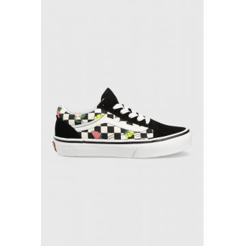 Vans tenisi copii UY Old Skool FRTC BLKWH culoarea negru