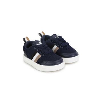 BOSS sneakers pentru copii culoarea albastru marin