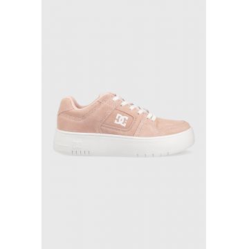 DC sneakers din piele culoarea roz