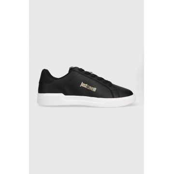 Just Cavalli sneakers din piele culoarea negru, 74QB3SB3