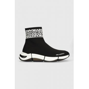 Karl Lagerfeld sneakers QUADRA culoarea negru KL63256