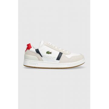 Lacoste sneakers din piele T-CLIP culoarea alb, 40SFA0043