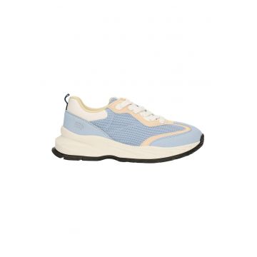 Pantofi sport din piele ecologica cu garnituri din plasa