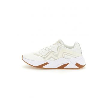Pantofi sport textili cu insertii de plasa