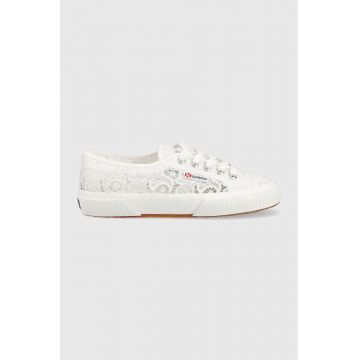 Superga tenisi 2750 MACRAME femei, culoarea alb, S81219W