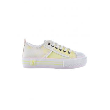Tenisi flatform de panza cu model tie-dye