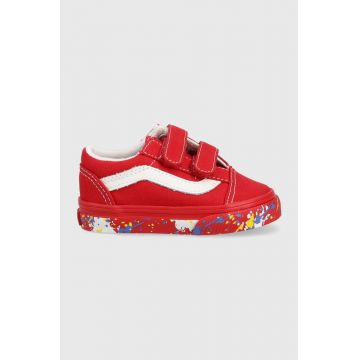Vans tenisi copii TD Old Skool V PTSP DRRED culoarea rosu