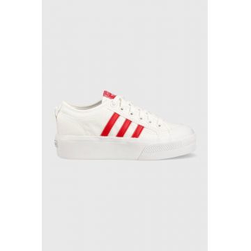 adidas Originals teniși Nizza Platform HQ1902 femei, culoarea alb HQ1902-WHT/BETSCA